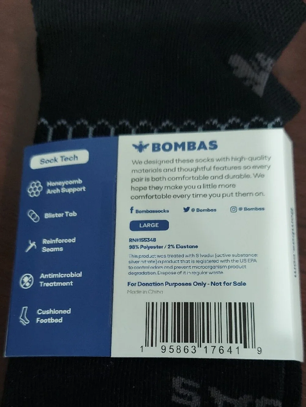 ❤️ Bombas Low-Cut Athletic Socks - Black (3-Pack)